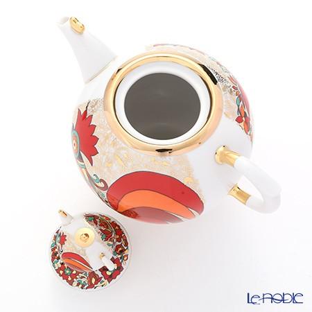 ロシア食器 インペリアル・ポーセリン レッドルースター ティーポット