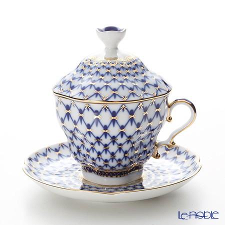 ロシア食器 インペリアル・ポーセリン コバルトネット ティーカップ 