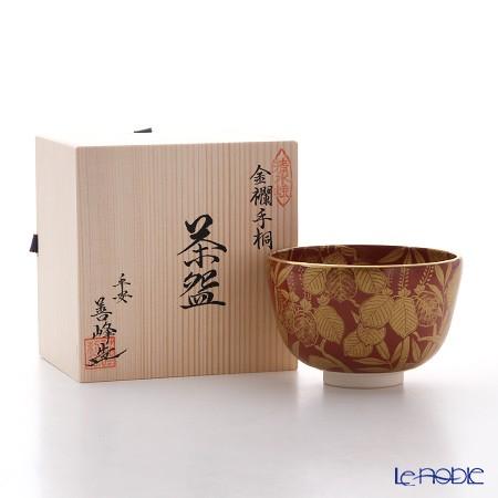 京焼・清水焼 抹茶碗 K0068 金襴手(きんらんで) 桐 敬老の日