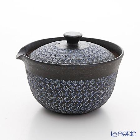 京焼　清水焼　六角 象嵌　草花文 水注　ティーポット　宝瓶 550ml 2545 京焼・清水焼 ティーポット(宝瓶) M0290 南蛮三島詰 270ml 敬老の日