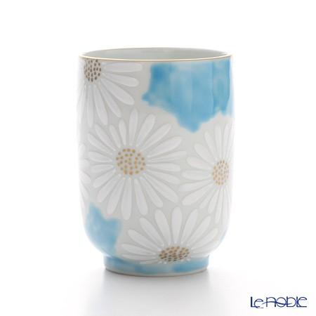 京焼・清水焼 湯呑 K0416 白菊青地 敬老の日 : ブランド洋食器 ル