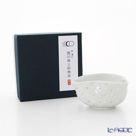 京焼・清水焼 湯さまし S0833 白磁金銀彩七宝紋 洸春窯／高島慎一 敬老