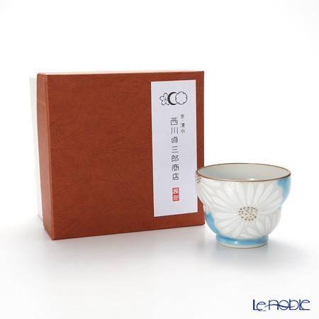 京焼・清水焼 ぐい呑 K0926 白菊青地 敬老の日 : ブランド洋食器 ル