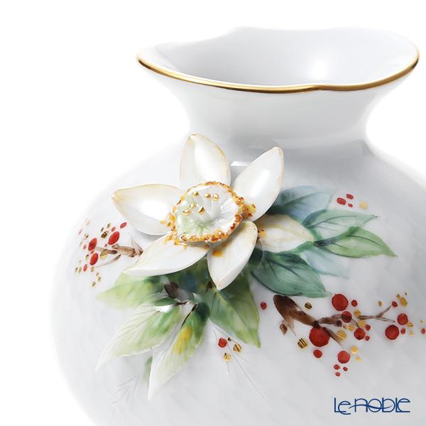 マイセン 並行輸入品 波の戯れ 花瓶 クリスマスローズ 9cm
