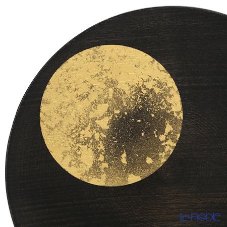 箔一 おぼろ月 プレート 8寸(漆)A101-01003 皿の画像