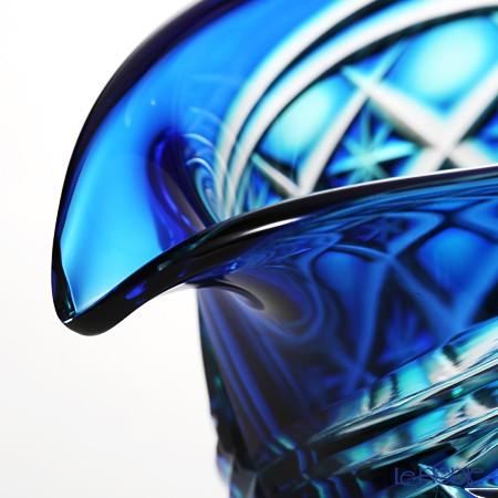薩摩切子 片口 二重被せ 琉璃／緑 275ml 57675 敬老の日 