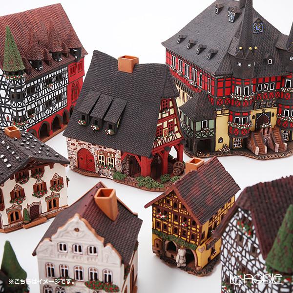 北欧リトアニア製陶器 ミデーネ MIDENE ミニチュアハウス 煙突＆香台付