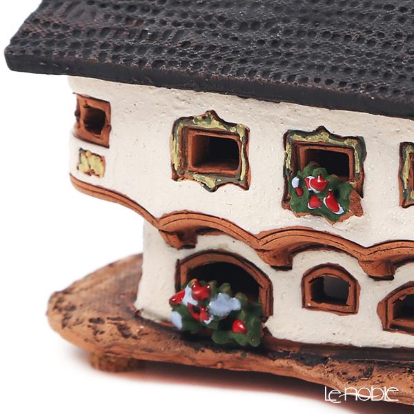 北欧リトアニア製陶器 ミデーネ MIDENE ミニチュアハウス 煙突＆香台付
