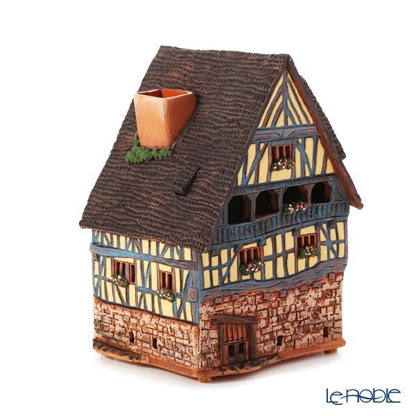 北欧リトアニア製陶器 ミデーネ MIDENE ミニチュアハウス 煙突＆香台付