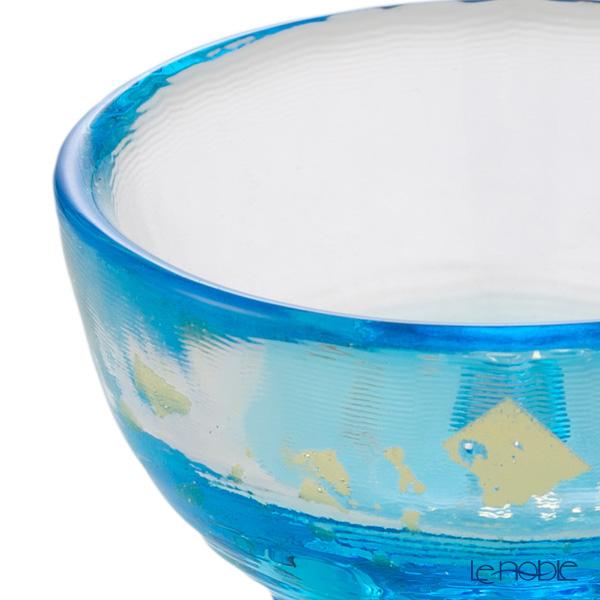 津軽びいどろ 盃コレクション 朝の露 ブルー F-79474 50ml : ブランド