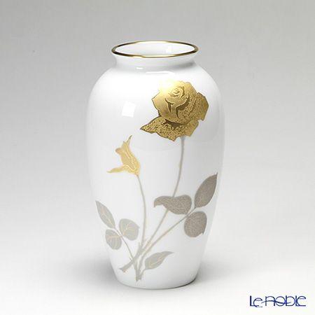 大倉陶園 金蝕 カトレア 花瓶 OKURA フラワーベース 壺 大倉陶園 金蝕