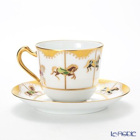 大倉陶園 うまくゆく 回転木馬 コーヒーカップ＆ソーサー 1901／57C 