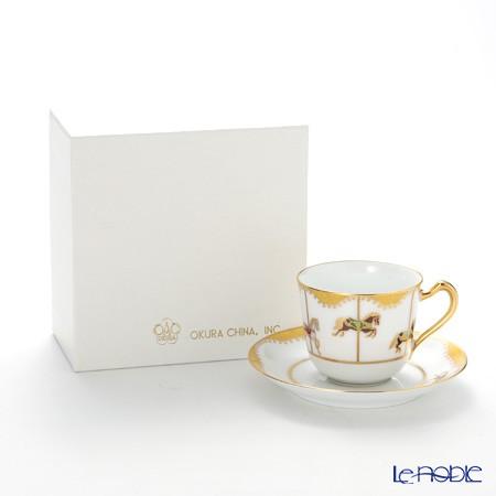 大倉陶園 うまくゆく 回転木馬 コーヒーカップ＆ソーサー 1901／57C 