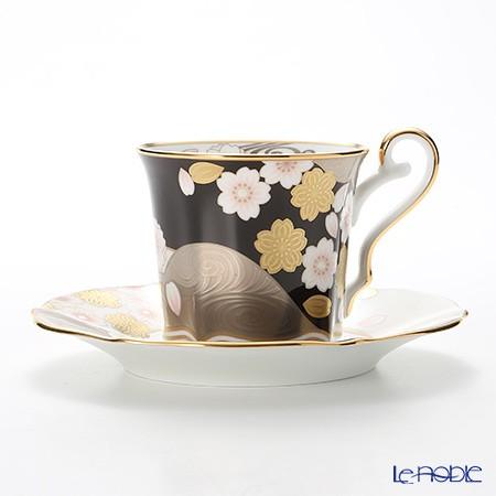 ノリタケ あやみなも 4939-1J／T52506 夜桜金銀彩コーヒー碗皿 カップ