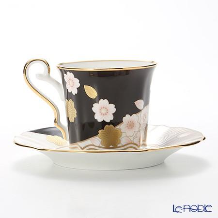 ノリタケ あやみなも 4939-1J／T52506 夜桜金銀彩コーヒー碗皿 カップ