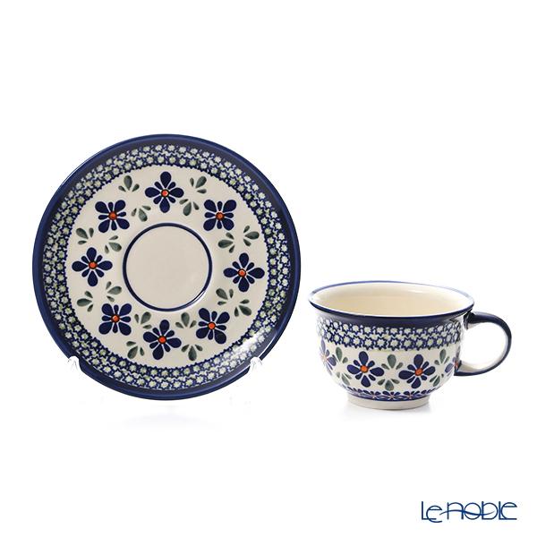 ポーリッシュポタリー(ポーランド陶器) ボレスワヴィエツ ティーカップ＆ソーサー 220ml／16cm 775／836／DU-60 アフタヌーンティー