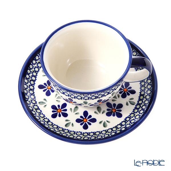 ポーリッシュポタリー(ポーランド陶器) ボレスワヴィエツ ティーカップ＆ソーサー 220ml／16cm 775／836／DU-60 アフタヌーンティー