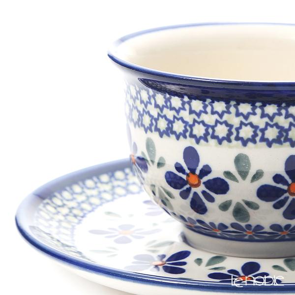 ポーリッシュポタリー(ポーランド陶器) ボレスワヴィエツ ティーカップ＆ソーサー 220ml／16cm 775／836／DU-60 アフタヌーンティー