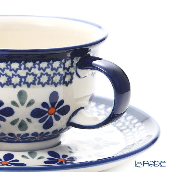 ポーリッシュポタリー(ポーランド陶器) ボレスワヴィエツ ティーカップ＆ソーサー 220ml／16cm 775／836／DU-60 アフタヌーンティー