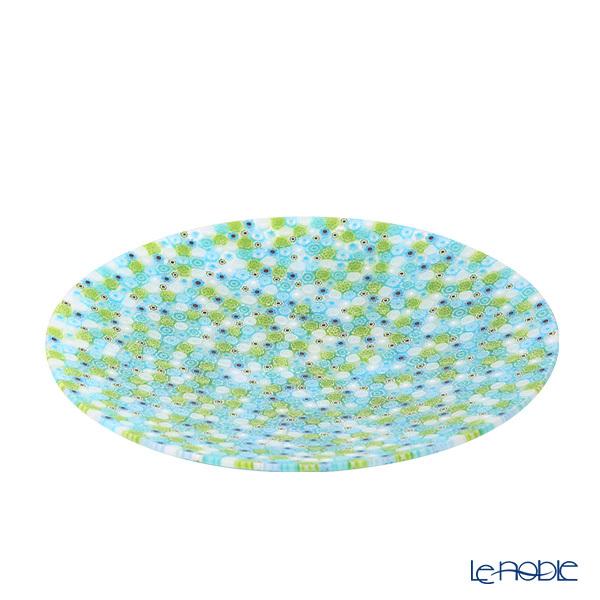 エルコーレモレッティ ミレフィオーリ プレート 24cm ライトブルー