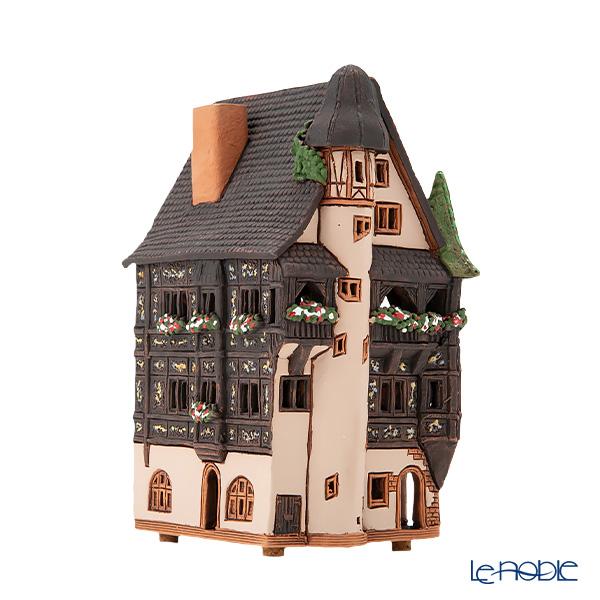 北欧リトアニア製陶器 ミデーネ MIDENE ミニチュアハウス 煙突＆香台付