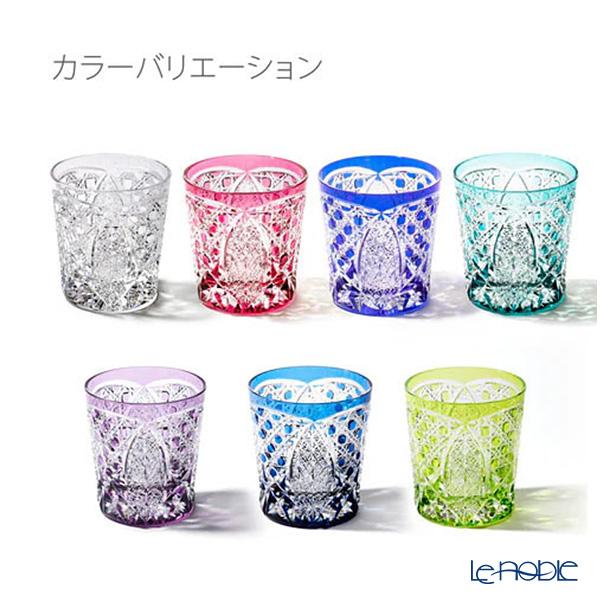 太武朗工房／タブロー 菊繋ぎに籠目紋 オールドグラス 紫 250ml 伝統工芸士 木村泰典 作 5136-36の画像