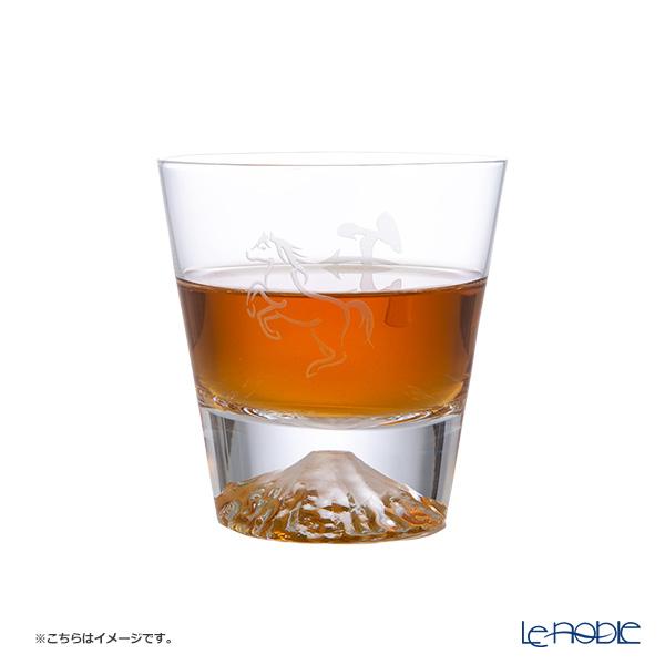 田島硝子 富士山グラス ロックグラス 270ml 干支 2026年 午(うま)風呂敷付 敬老の日の画像