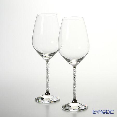 SWAROVSKI スワロフスキー Crystalline 赤ワイングラス(シルバー／2個 
