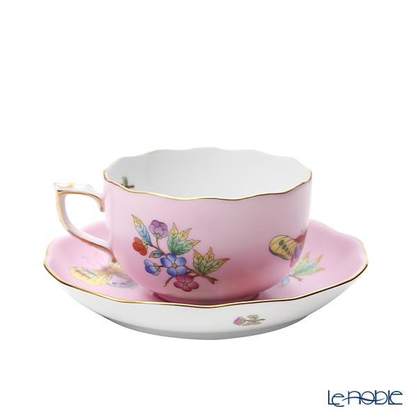 ヘレンド ヴィクトリア プラチナ ティーセット ポット付 美品 ピンク ヘレンド（HEREND） 並行輸入品 ピンクのヴィクトリア VE-FP1 2人用