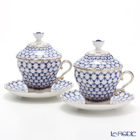 ロシア食器 インペリアル・ポーセリン コバルトネット ティーカップ