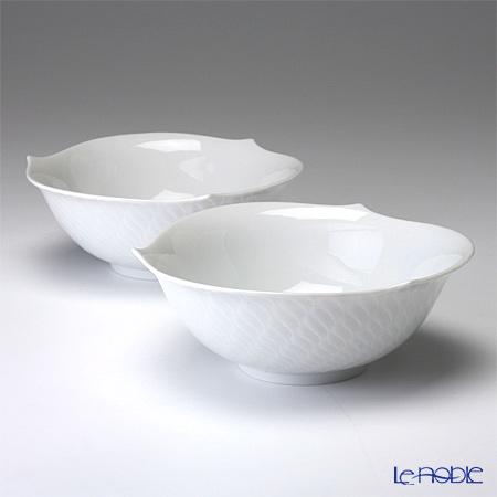 マイセン 波の戯れ ホワイト サラダ ボウル シリアル 深皿 プレート