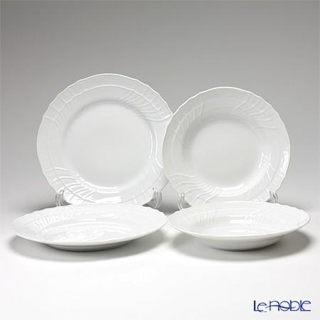新品リチャードジノリボンジョルノホワイトペアディナーセット計8皿