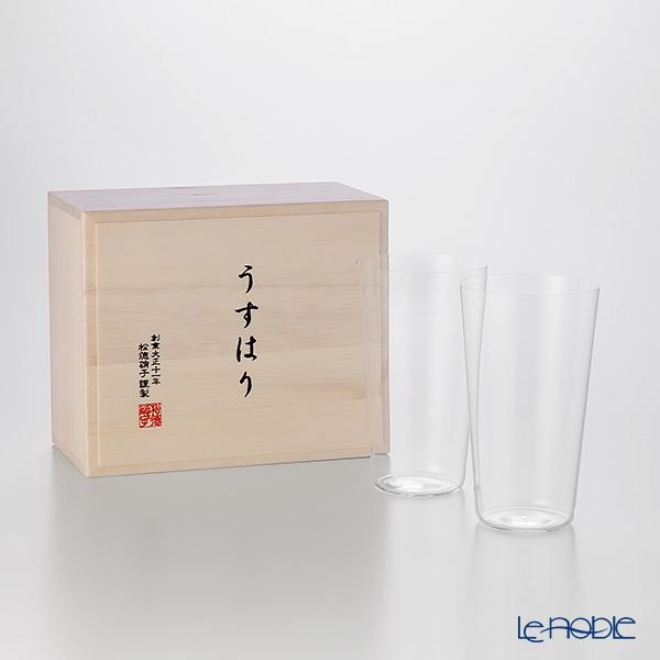 繊細なガラス工芸で晩酌を楽しめる「松徳硝子　うすはりタンブラーペアセット」
