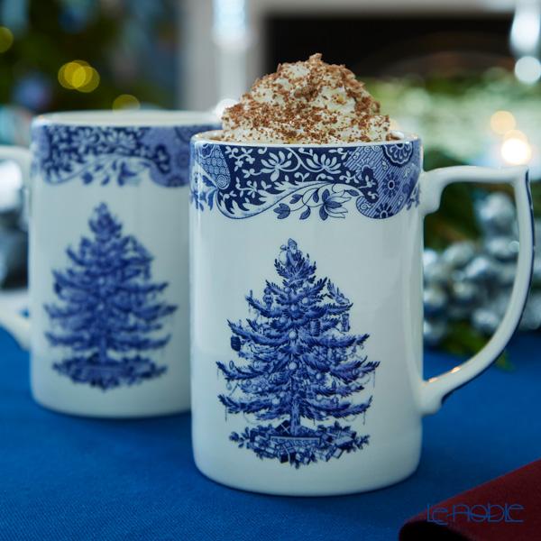 Spode 並行輸入品 スポード ブルーイタリアン クリスマスツリー 2点