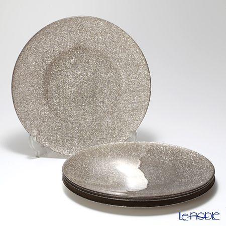 く*〜様 超美品 ヴェトロフェリーチェ 大皿 グリッター ジンジャー シャンパン Vetro Felice ヴェトロ フェリーチェ グリッター プレート 28cm
