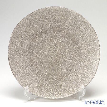 く*〜様 超美品 ヴェトロフェリーチェ 大皿 グリッター ジンジャー シャンパン Vetro Felice ヴェトロ フェリーチェ グリッター プレート 28cm