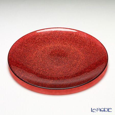 Vetro Felice ヴェトロ フェリーチェ グリッター プレート 28cm レッド 