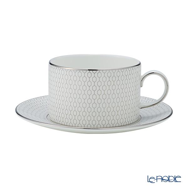 並行輸入品 ウェッジウッド(Wedgwood) ジオ プラチナ ティーカップ＆ソーサー 250ml ペア カップアンドソーサーの画像