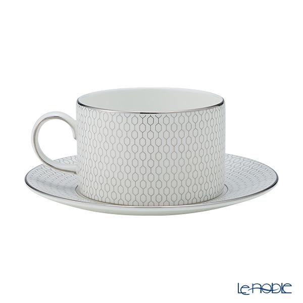 並行輸入品 ウェッジウッド(Wedgwood) ジオ プラチナ ティーカップ＆ソーサー 250ml ペア カップアンドソーサーの画像
