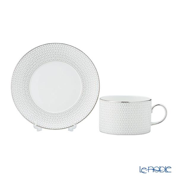 並行輸入品 ウェッジウッド(Wedgwood) ジオ プラチナ ＆ ゴールド ティーカップ＆ソーサー 250ml ペア カップアンドソーサーの画像
