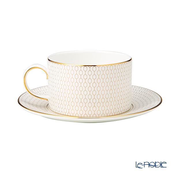 並行輸入品 ウェッジウッド(Wedgwood) ジオ プラチナ ＆ ゴールド ティーカップ＆ソーサー 250ml ペア カップアンドソーサーの画像