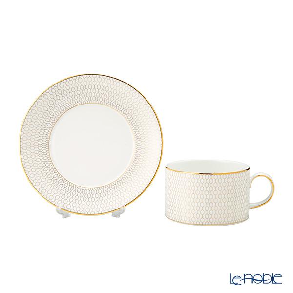 並行輸入品 ウェッジウッド(Wedgwood) ジオ プラチナ ＆ ゴールド ティーカップ＆ソーサー 250ml ペア カップアンドソーサーの画像
