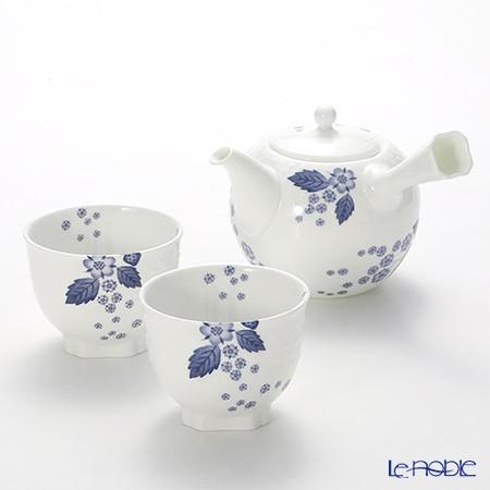 ウェッジウッド Wedgwood ストロベリーブルームインディゴ 2人用 ジャパニーズティーセット(ソーサー無し)｜le-noble