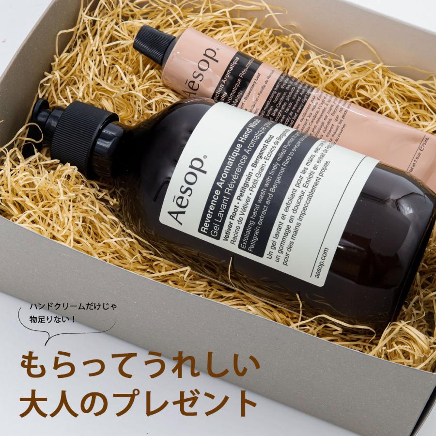 紙袋付 イソップ ギフト ハンドソープ＆ハンドクリーム 2点セット 正規品 ギフトセット Aesop アンドラム(アロマティック/レスレクション) レバンス｜le-premier｜02