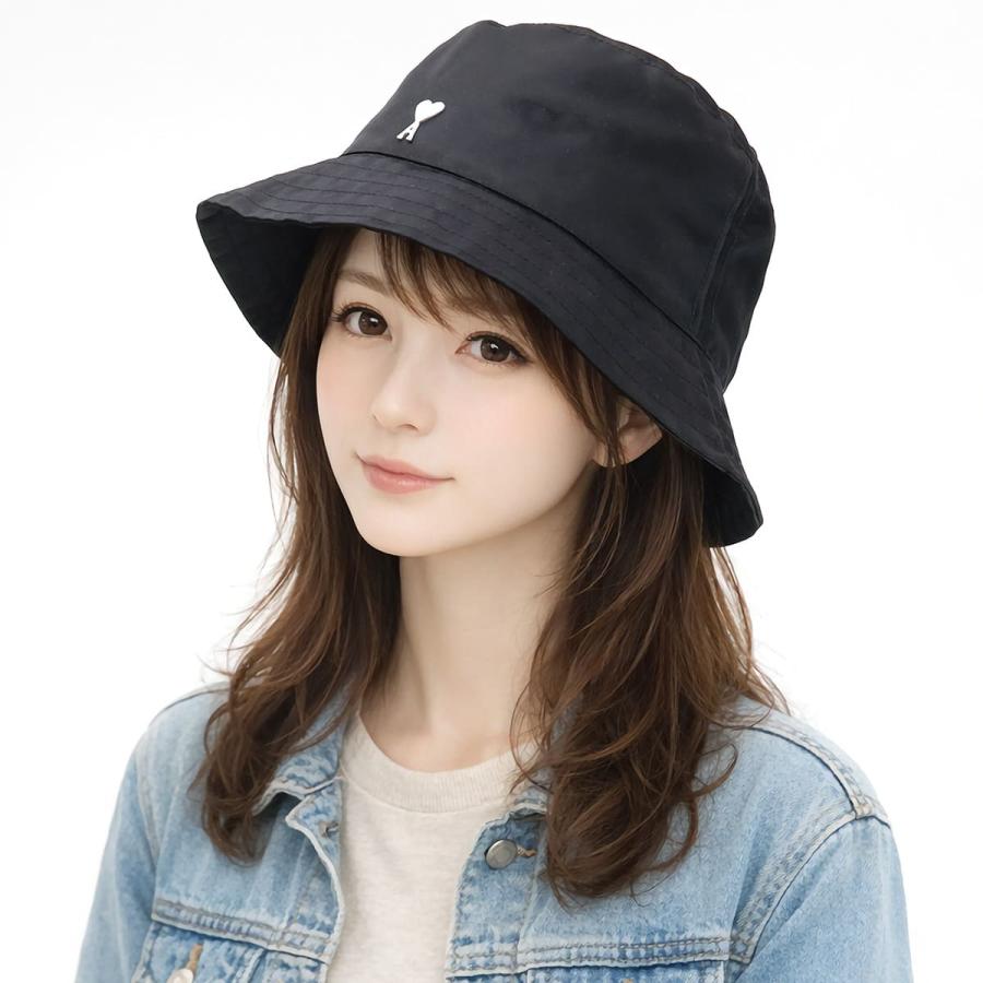 ami ブラックバケット AMI Alexandre Mattiussi アミパリス AMI PARIS ハット 帽子 メンズ
