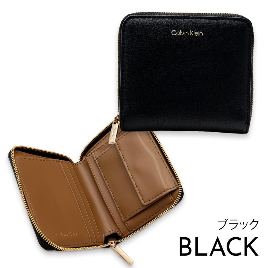 カルバンクライン Calvin Klein CK 二つ折り財布 FOIL LOGO MEDIUM ZIP