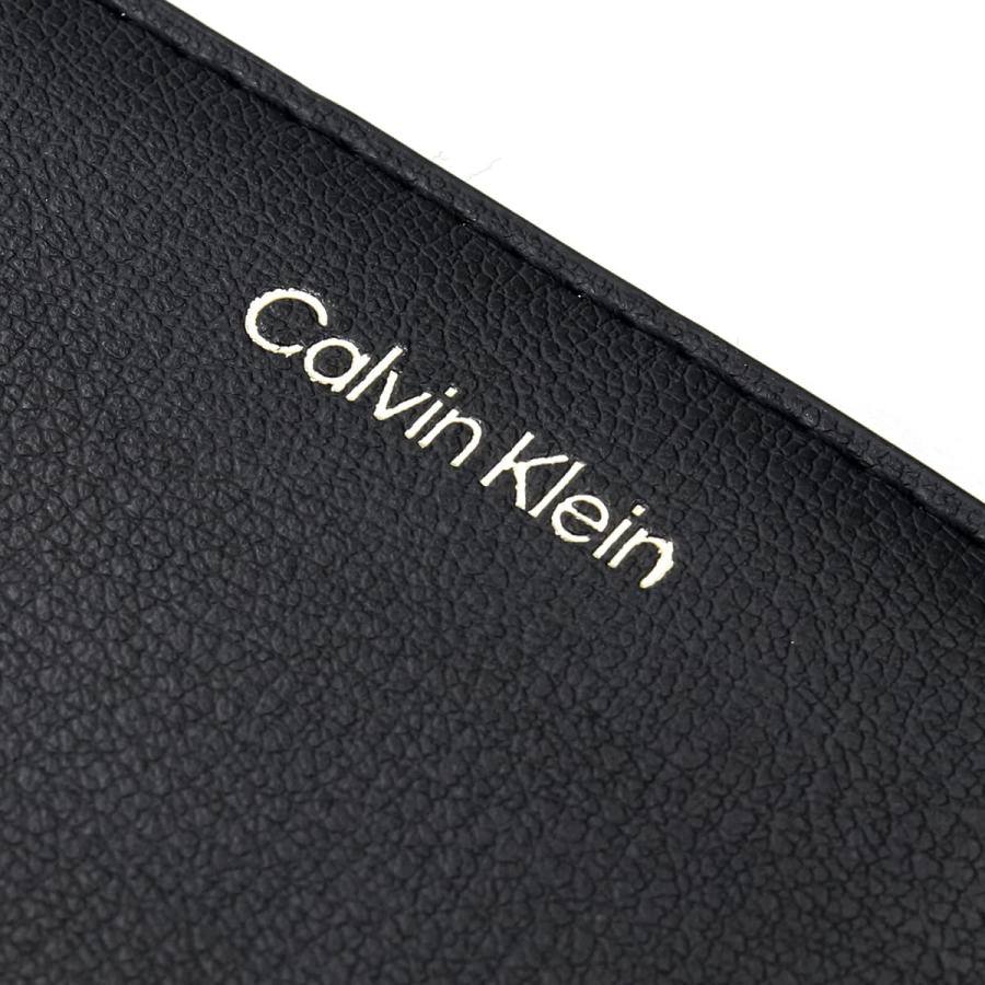 【新品】カルバンクライン 2つ折り財布 CKロゴ ラウンドジップ ウォレット カルバンクライン Calvin Klein CK 二つ折り財布 FOIL LOGO MEDIUM ZIP