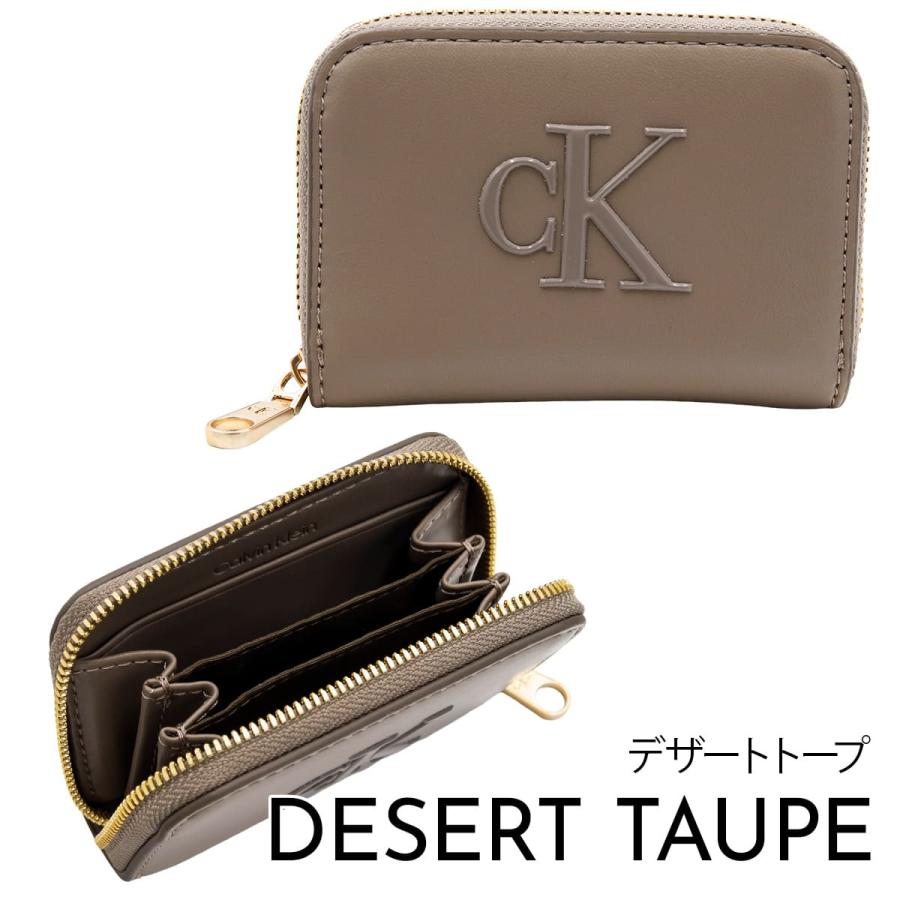 【新品】カルバンクライン 2つ折り財布 CKロゴ ラウンドジップ ウォレット カルバンクライン Calvin Klein CK 二つ折り財布 FOIL LOGO MEDIUM ZIP