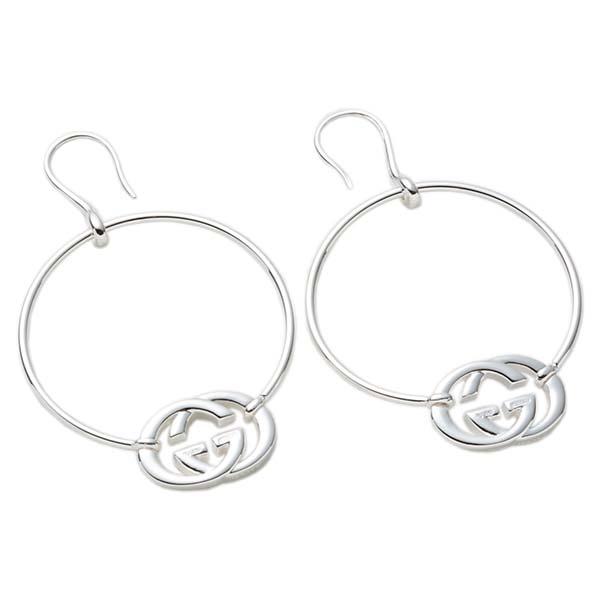 グッチ GUCCI ピアス レディース アクセサリー GG サークル EARRINGS SILVER BRIT シルバー 223322 J8400 8106｜le-premier｜02