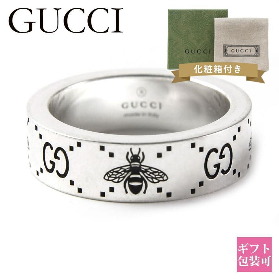 グッチ 指輪 メンズ 正規品 シルバー GUCCI リング GG＆ビー 蜂 